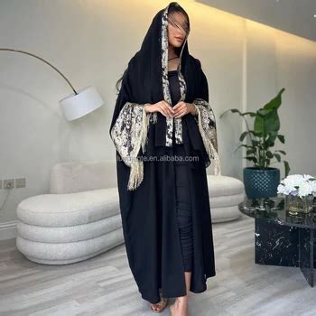 Abaya Dubai Islamic Custom Black Dubai Style Modest Muslim Abaya