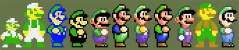 Luigi Pixel Sprites (1983-2002) by Mazecube24 on DeviantArt