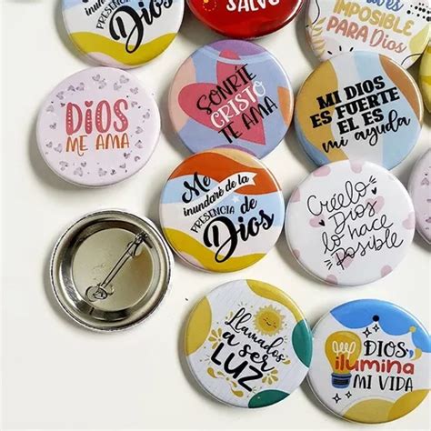 Pin Boton Prendedor Frases Cristianas Pack X40 En Venta En Capital