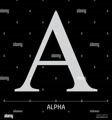 Uppercase Alpha Greek Letter Icon Illustration On Gray Background With