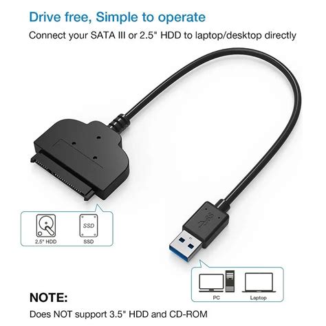 Usb 30 To Sata 22 Pin Adapter Cable For 25 External Hdd Hard Disk Drive Ssdcomputer Cables