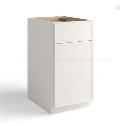 Dove White Slim Shaker Easy Reach Base Cabinet BWC