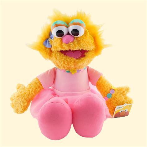 ZOE Large Plush Sesame Street Place Character NWT 15" | ANIMATION AMERICA