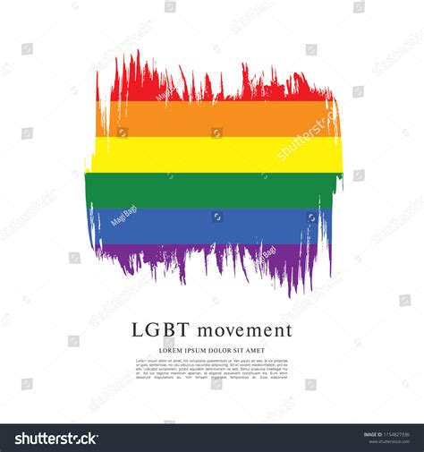 Rainbow Flag Lgbt Movement Vector Illustration Stock Vector Royalty