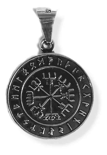 Dije De Vegvisir O Brújula Vikinga Mediano Plata 925 Meses sin interés