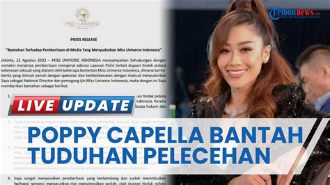 Merasa Disudutkan Atas Kasus Pelecehan Miss Universe Indonesia Poppy