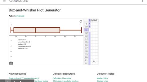 Box And Whisker Plot Geogebra Google Search YouTube