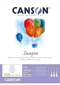 Canson Imagine Bloc Feuilles Papier Multitechnique Grain L Ger