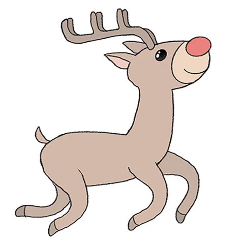 How to Draw an Easy Reindeer - Easy Drawing Tutorial For Kids