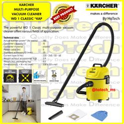 Promo Karcher Wd Classic Kap Watt Vacuum Cleaner Wet Dry Wd