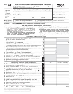 Fillable Online Revenue Wi Ic Form I Wisconsin Insurance