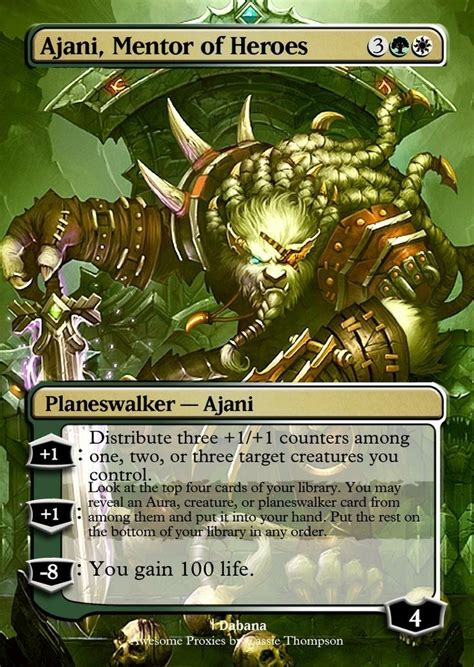 Ajani Mentor Of Heros Magic The Gathering Cards Mtg Altered Art