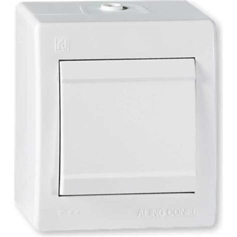 1-клавишный однополюсный накладной выключатель Aling-conel POWER IP44 ...