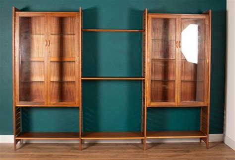 Libreria Mid Century A Tre Campate In Teak Anni In Vendita Su Pamono