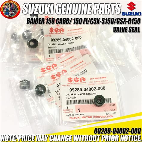 Valve Seal Raider 150 Carb 150 Figsx S150gsx R150 Sgp Genuine 09289 04002 000 Shopee