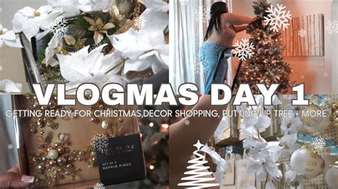 Vlogmas Day 1 Shop With Me For Christmas Decor Putting Up The