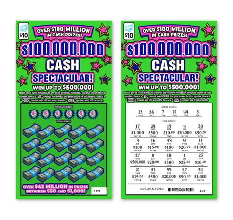 7454 100 000 000 Ca H Spectacular Illinois Lottery