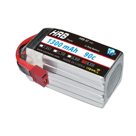 HRB FPV Lipo Battery 5S 18 5V 1300mah 90C With Amass XT60 Tplug EC3 EC5