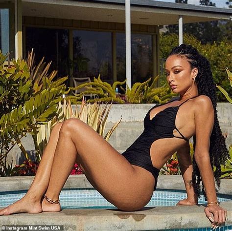 Page Of Cakes By The Ocean Draya Michele Flaunts Her Mint Swim Hot