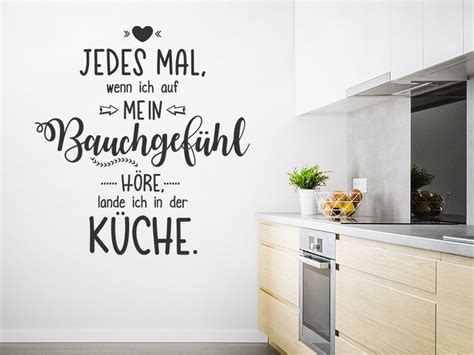 Wandtattoo Bauchgefühl Spruch Wandtattoos de Wandtattoo küche