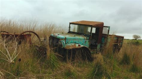 An Old Rusty Abandoned Passenger Car On Abandoned Tracks In Germany