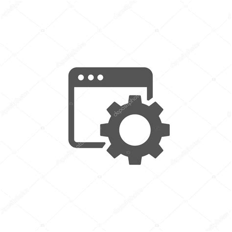 Vector Cog Settings Icon Symbol Stock Vector Image By ©slonikoff 125364544