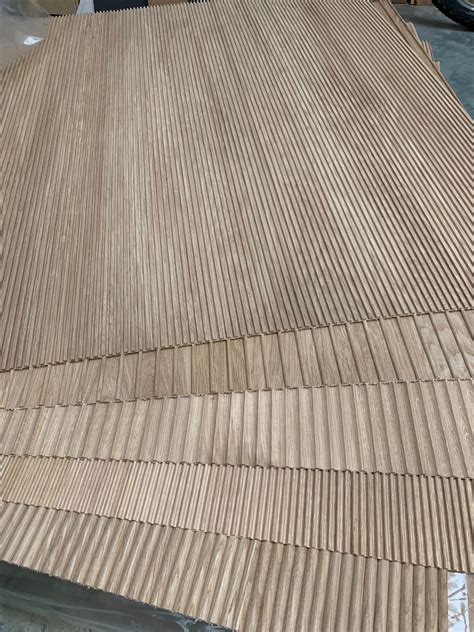 Oak Fluted Panels For Modern Interior