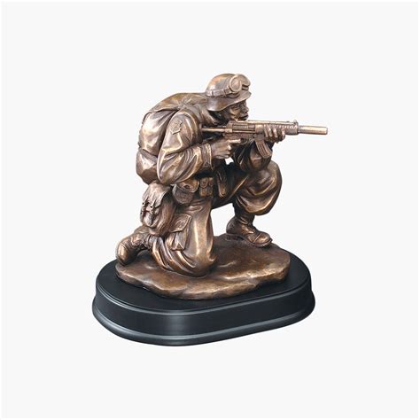 Resin Military Aiming Rifleman Award Crystal Images Inc