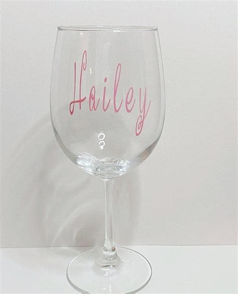 Name Wine Glass Custom Script Wine Glass Ts For Her Script Name Wine Glass Etsy