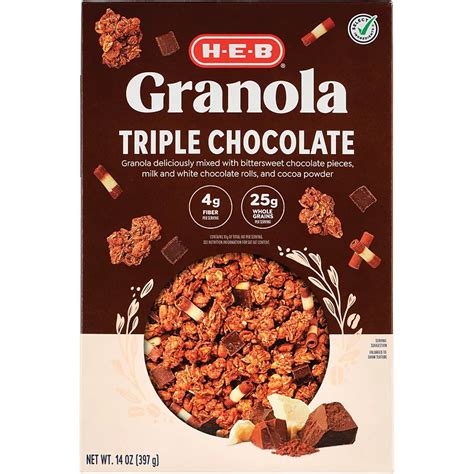 H E B Select Ingredients Triple Chocolate Granola Shop Cereal And Breakfast At H E B