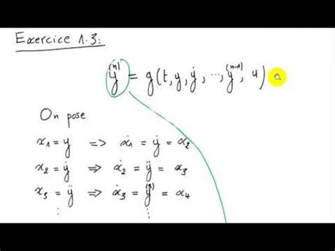 TD1 Généralités sur les systèmes non linéaires Exercice 3 YouTube