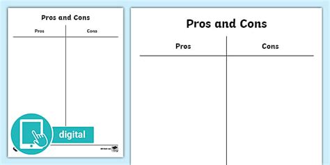 Relationship Pros And Cons Worksheet