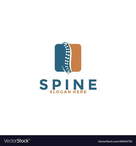 Spine Logo Design Template Iconchiropractic Logo Vector Image