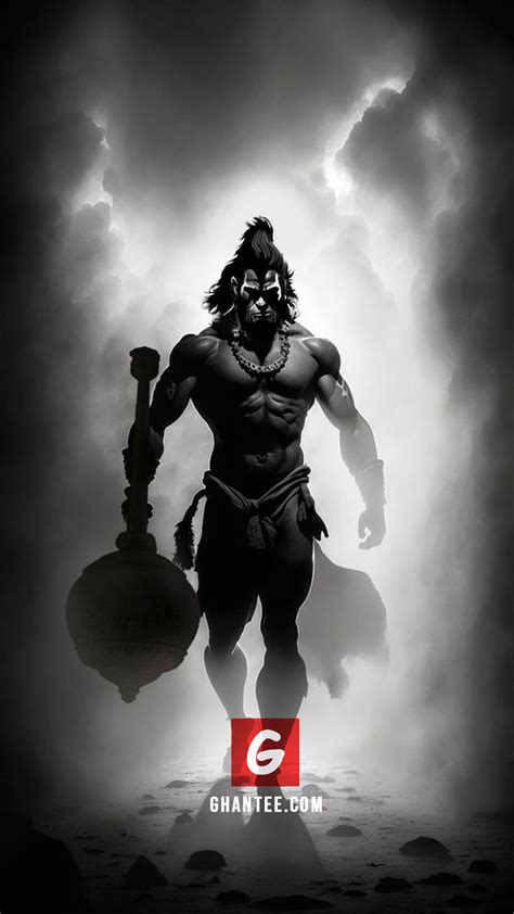 angry hanuman full HD wallpaper - ghantee