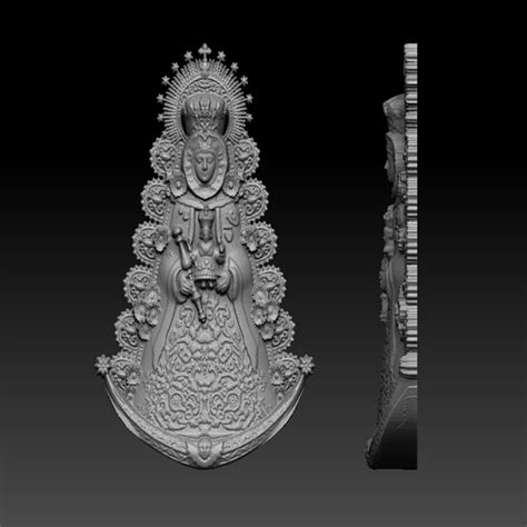 STL para impresión 3D Virgen del Rocio Nuestra Señora del Rocío