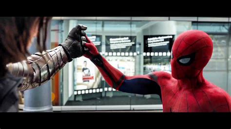 Captain America Civil War Tv Spot Spider Man Vs Bucky