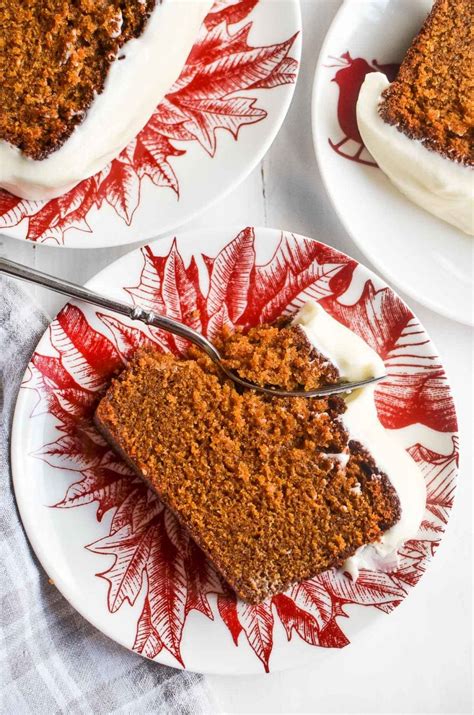 Best Gingerbread Loaf Cake With Cream Cheese Frosting ~ Yum