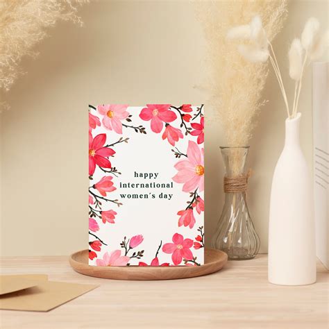 International Women Day Card For Strong Women Empowerment March 8 Girl