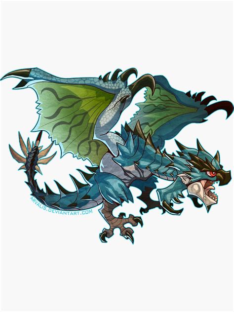 "Azure Rathalos Cutie" Sticker by arvalis | Redbubble