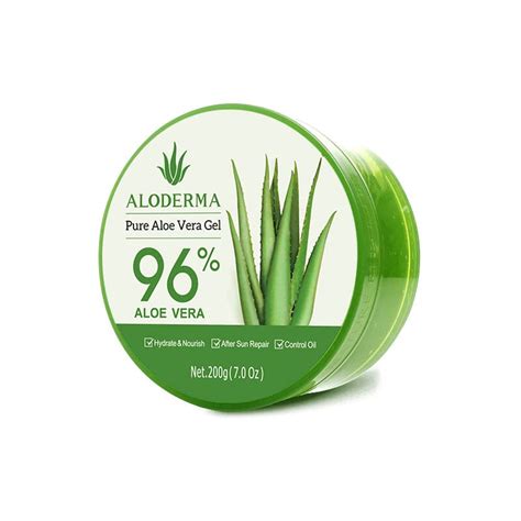 ALODERMA Gel orgánico de aloe vera puro hecho con 96 de aloe vera