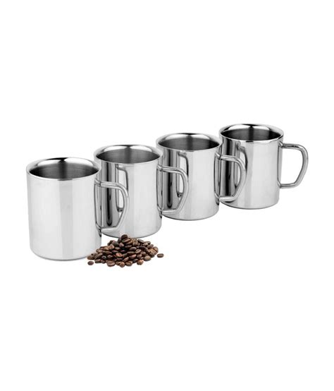 Airan Medium Stainless Steel Mugs 4 Pcs Buy 1 Get 1 Buy Online At Best