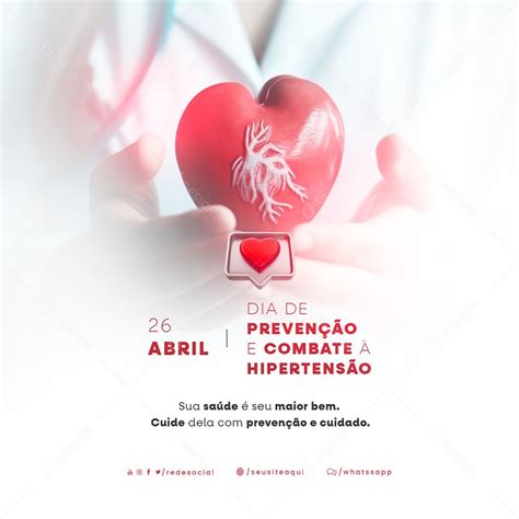 Dia De Prevenção E Combate À Hipertensão Arterial 26 De Abril Social