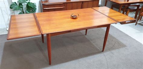 Retro Teak Extendable Dining Kitchen Table Hilton And Main