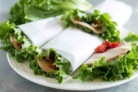 Low Carb Lettuce Wraps with Turkey & Roasted Peppers | Low Carb Yum