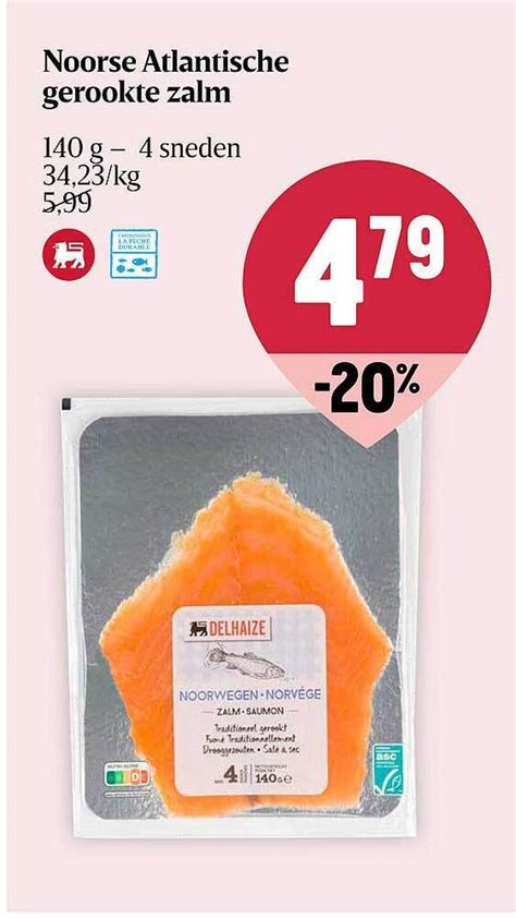 Noorse Atlantische Gerookte Zalm Promotie Bij Delhaize