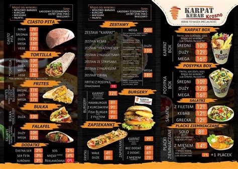 Menu At Karpat Kebab Krosno Korczyna Rogi Restaurant Krosno