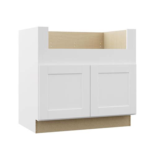 Hampton Bay Shaker Assembled 36x34 5x24 In Farmhouse Apron Front Sink Base Kitchen Cabinet In