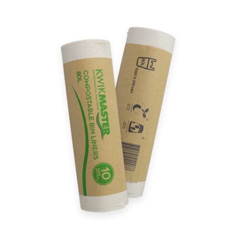 Kwikmaster Bin Liner Compostable 80l Ct120