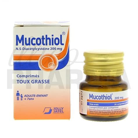 Mucothiol 200mg 20cpr Toux Grasse Pharmacie En Ligne Illicopharma