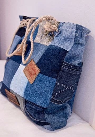 Artesanales Bolsos De Jeans Decorados Y Bordados Viejos Manualidades